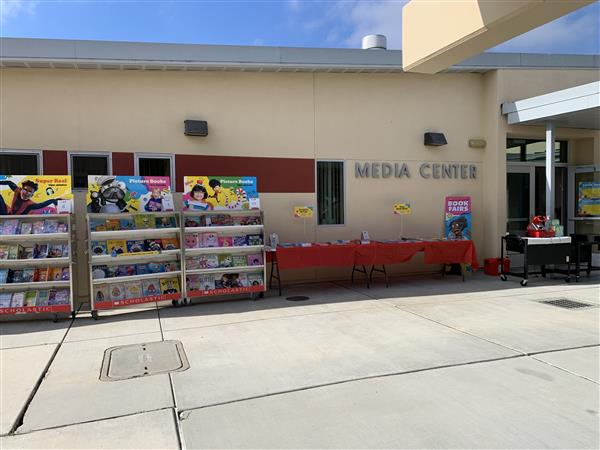 Outdoor Scholastic book fair